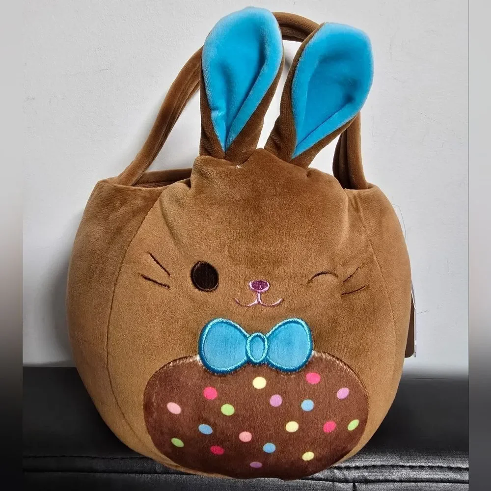 NWT Squishmallow new release 2025 brown Bunny Lancelot Peter Bunny Easter Basket
